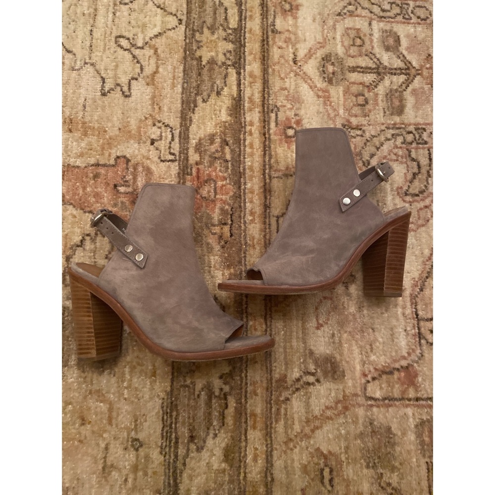 Rag & Bone Wyatt Suede Slingback Peep-Toe Heels